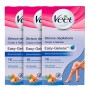 Veet Strisce Depilatorie Corpo e Gambe per Pelli Sensibili, 3 Confezioni da 16 Strisce