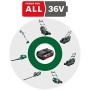 Bosch Rotak 32 LI Rasaerba a Batteria, Batteria, Sistema di 36 Volt, Larghezza e Altezza di Taglio 32 cm/3 - 6 cm