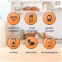 Luxury & Grace Pack 4 Barattoli di Polietilene Alimentare, 0,70 L - 1,1 L - 1,3 L e 1,5 L. Contenitori con Coperchi in Alluminio