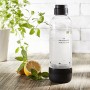 LEVIVO Bottiglia per Gasatore d’Acqua Chiusura Quadrupla a Baionetta, 1 l, Nero, 8 x 8 x 28 cm