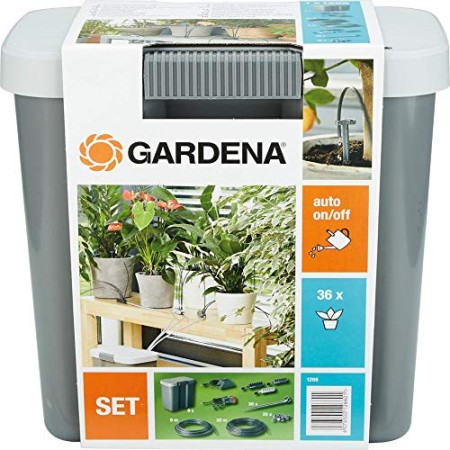 Gardena 1266-20 City Gardening Kit per Irrigazione Piante, con Serbatoio di Riserva per l'Irrigazione di sino a 36 Piante