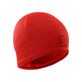 SALOMON Logo, Beanie Berretto per Sci Nordico ed Escursionismo Unisex – Adulto, Rosso (Goji Berry), Taglia Unica