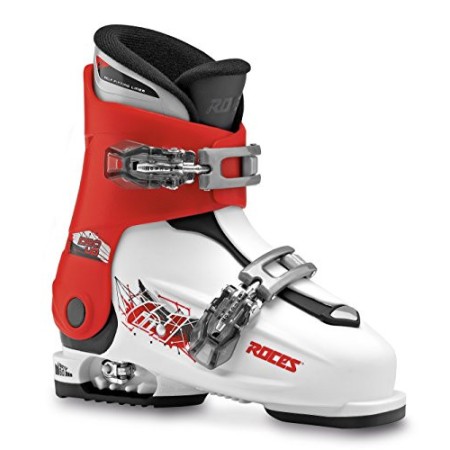 Roces Idea, Scarponi da Sci Unisex Bambini, Bianco/Rosso/Nero, MP 19.0-22.0