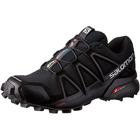 Salomon Speedcross 4 W, Scarpe da Trail Running Donna, Nero (Black/Black/Black Metallic), 39 1/3 EU