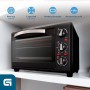 Grunkel HR-28N RM Forno Elettrico Multifunzione da Tavolo 28L con 3 Funzioni di Calore e Selettore di Temperatura fino a 230oC T