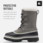 Sorel Caribou, Scarpone Invernale Donna, Grigio Shale Stone 051, 39 EU