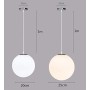 Lampadario con sfera di vetro, Lampada a sospensione, Lampada interna singola per Camera da letto, Soggiorno, Corridoio, Ristora