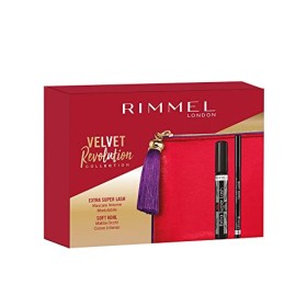 Rimmel London Confezione Regalo Velvet Revolution Collection, Pochette con Mascara Volume Modulabile Extra Super Lash e Matita O