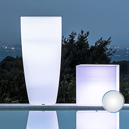 TEKCNOPLAST V0160 Vaso Illuminato, 240 W, Bianco, Ø 33 cm. - H 70 cm
