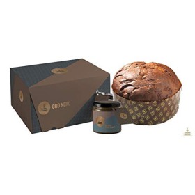 Fiasconaro Panettone Oro Nero, Con Gocce Di Cioccolato Senza Uvetta E Canditi - 1000 gr