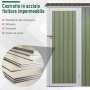 Outsunny Capanno Casetta Porta Attrezzi da Giardino in Acciaio 1 Porta con Chiavistello, 143 x89x186cm, Verde Chiaro