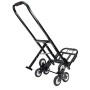 Carrello Pieghevole Per Scale,Carrello per Gradini,Portapachi Pieghevole Per Scale Con 6 Ruote Carrello Trasformabilble,Nero,107