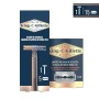 King C. Gillette Set da Barba Uomo, Rasoio di Sicurezza Uomo + 15 Lamette Di Ricambio in Acciaio Inossidabile e Rivestite in Pla