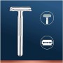King C. Gillette Set da Barba Uomo, Rasoio di Sicurezza Uomo + 15 Lamette Di Ricambio in Acciaio Inossidabile e Rivestite in Pla