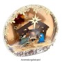 Presepe 3D in legno, con statuette e piedistallo, da dipingere e decorare, elementi in legno, 7 statuette