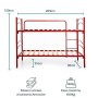 DOLCI SOGNI Letto A Castello SCOMPONIBILE Rosso con Rete A DOGHE 80X190