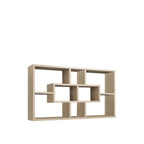 13Casa - Liberty B6 - Libreria a muro. Dim: 85x16x47,5 h cm. Col: Rovere. Mat: Nobilitato., beige