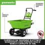 Greenworks Carriola a Batteria G40GC (Li-Ion 40V 4.2 km/h Velocità di Guida 2.4 km/h Velocità all'Indietro 100 kg di Carico Ma