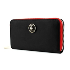 Tommy Hilfiger Poppy LRG ZA Wallet, Portafoglio Donna, Nero (Black), 11.5x24x31 cm (W x H x L)