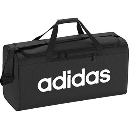 adidas Lin Core Duf M Borsone, 55 cm, Nero (Black/Black/White)