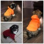 Idepet Felpa con Cappuccio per Cane Animale Domestico Autunno Inverno Cappotto Caldo Vestiti per Cani in Cotone Tinta Unita con 