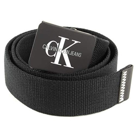 Calvin Klein J 4cm Adj.Monogram Canvas Belt Cintura, Nero (Black 001), 9 (Taglia Produttore: 105) Uomo