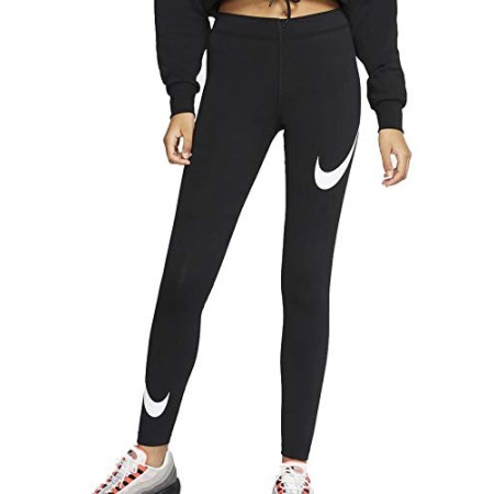 Nike NILCO Sportswear Leg-A-See Swoosh Nslegasee Collant da Donna, Donna, Black/White, S