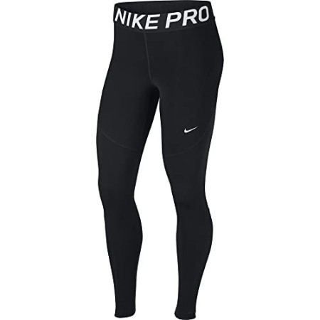 Nike PRO, Leggings Sportivi Donna, Nero (Black/White 010), 40 (Taglia Produttore: Small)