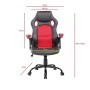 Rebecca Mobili Sedia Per Ufficio, Poltrona Gaming Nera, Finta Pelle Nylon, Girevole Imbottita - Misure: 109,5/120 x 66 x 63 cm (