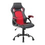 Rebecca Mobili Sedia Per Ufficio, Poltrona Gaming Nera, Finta Pelle Nylon, Girevole Imbottita - Misure: 109,5/120 x 66 x 63 cm (