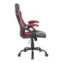 Rebecca Mobili Sedia Per Ufficio, Poltrona Gaming Nera, Finta Pelle Nylon, Girevole Imbottita - Misure: 109,5/120 x 66 x 63 cm (