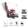 Rebecca Mobili Sedia Per Ufficio, Poltrona Gaming Nera, Finta Pelle Nylon, Girevole Imbottita - Misure: 109,5/120 x 66 x 63 cm (