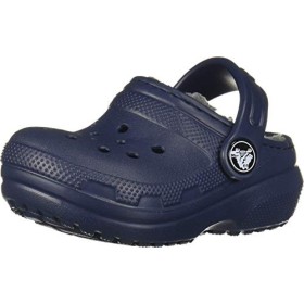 Crocs Classic Lined Clog K, Zoccoli Unisex-Bambini, Blu (Navy/Charcoal 459), 28/29 EU