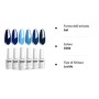 Vishine – Set di 6 smalti gel semi permanenti 8 ml blu turchese verde Soak Off UV LED smalto per unghie gel nail art con confe