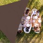 Relaxdays, Marrone Tenda a Vela Triangolare, Idrorepellente, Anti UV, Corde di Supporto, Terrazza e Giardino, 6x6x6 m, 6 x 6 x 6