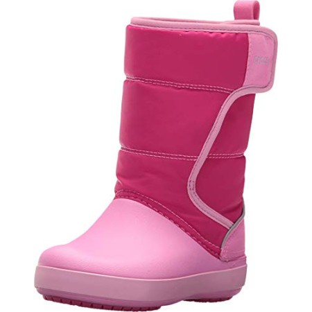Crocs Lodgepoint Snow Boots Kids, Stivali da neve Unisex – Bambini, Rosa (Candy Pink/Party Pink), 27/28 EU