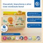 Bieco Scatola plastica con coperchio imbottito zoo per bambini | Portagiochi bambini con scompartimento & coperchio | Cesta pieg