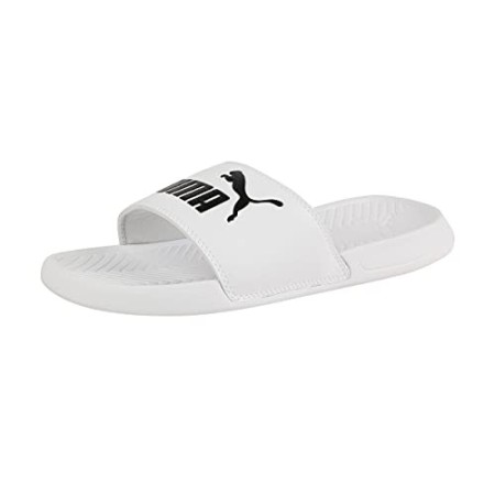 PUMA Popcat, Scarpe da Spiaggia e Piscina Unisex-Adulto, Bianco White Black, 42 EU