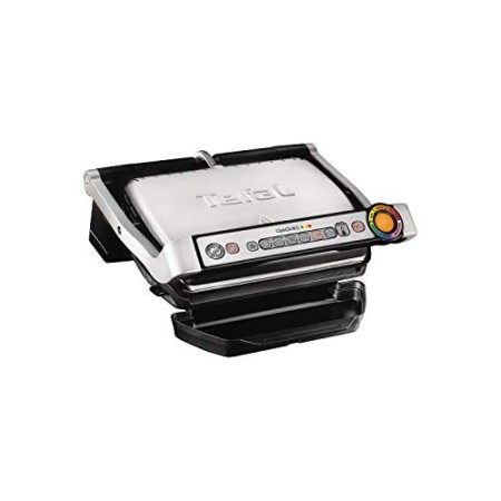 Tefal GC713D40 Stainless Steel OptiGrill Plus Health Grill with Automatic Thickness and Temperature Measurement, 2000 W, Silver 