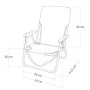 Aktive 53966 - Sedia Pieghevole Fissa Alluminio Beach 40x56x70 cm - Rosso