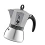 Bialetti Moka Induction Caffettiera in Alluminio, Adatta all'induzione, 230 W, 3 Cups, Acciaio Inossidabile, Grigio Antracite