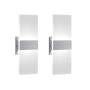 2 Pezzi LED Lampada da Parete Interno 12W Bianco Freddo, Moderno Applique da Parete Interni, Lampada a Muro in Acrilico Perfetto