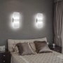 2 Pezzi LED Lampada da Parete Interno 12W Bianco Freddo, Moderno Applique da Parete Interni, Lampada a Muro in Acrilico Perfetto