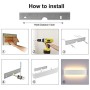 LED Lampada da Parete 16W Bianco Caldo, Moderno Up Down Applique da Parete con 110V-260V, Interni Lampada a Muro per Bagno Lampa