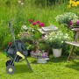 relaxdays, Grigio e Giallo Carrello Avvolgitubo Mobile da 45 m, per Giardini e Balconi, con Guidatubo, 76,5x44x41