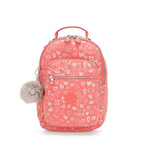 Kipling SEOUL GO S Zainetto per bambini, 35 cm, 14 liters, Multicolore (Hearty Pink Met)