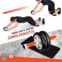 Ultrasport Attrezzo per Addominali AB Roller/Trainer AB Supporto per le Ginocchia, Allenamento Addominali per Uomini, Donne e Pe