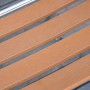Outsunny Set Tavolo e 4 Sedie da Giardino e Terrazza, Arredamento da Esterno in Alluminio e Plastica, Colore Legno