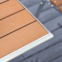 Outsunny Set Tavolo e 4 Sedie da Giardino e Terrazza, Arredamento da Esterno in Alluminio e Plastica, Colore Legno