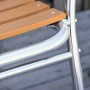 Outsunny Set Tavolo e 4 Sedie da Giardino e Terrazza, Arredamento da Esterno in Alluminio e Plastica, Colore Legno
